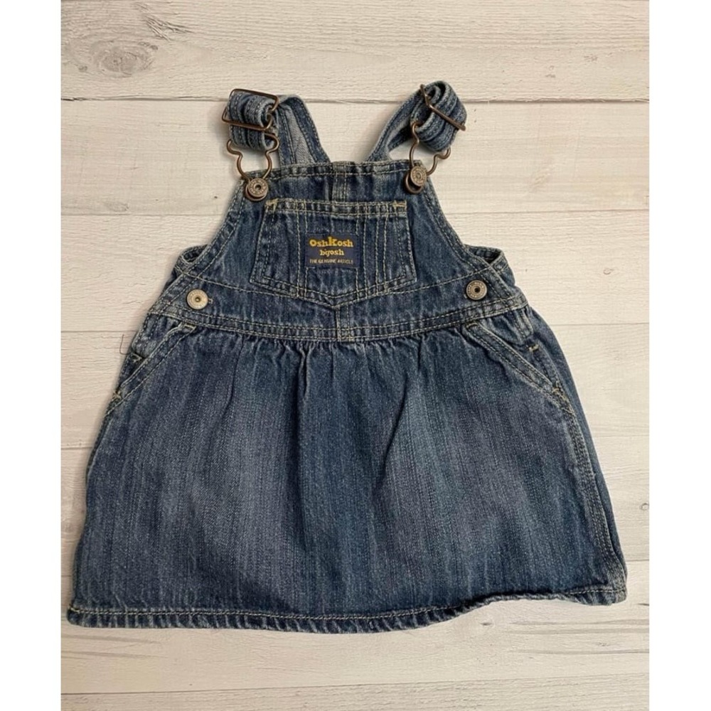 OshKosh B'Gosh baby girls denim jumper dress 9 months